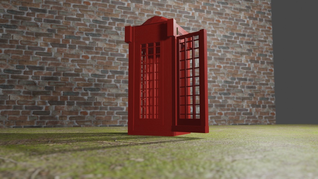 【3Dモデル】テレフォンボックス(telephone box)