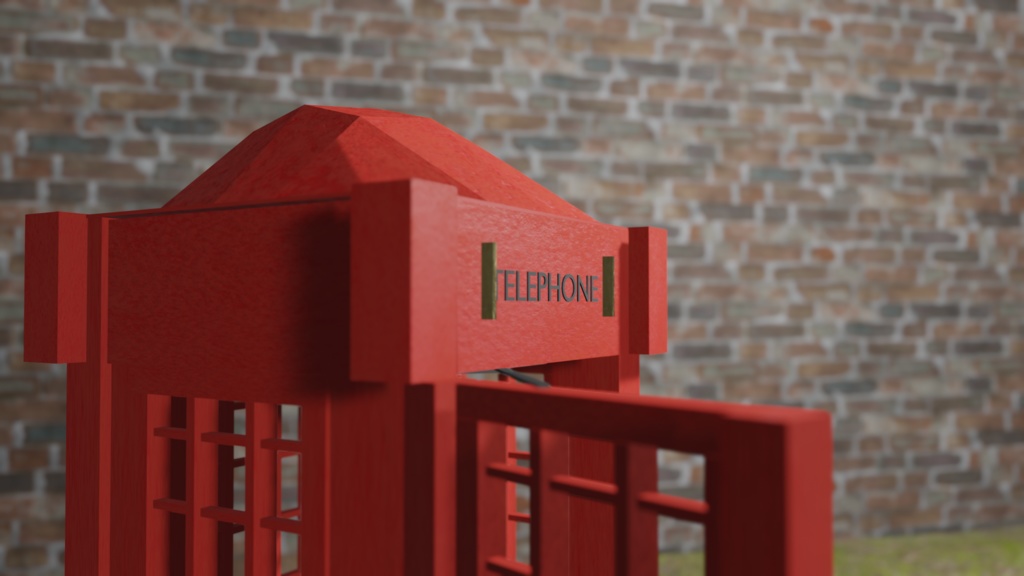 【3Dモデル】テレフォンボックス(telephone box)