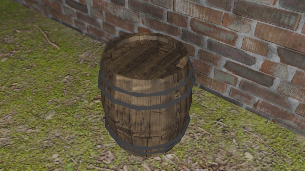 【無料】【3Dモデル】木樽(barrel)