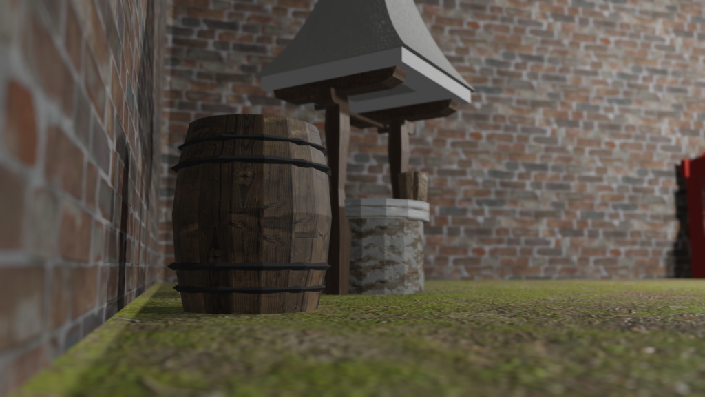 【無料】【3Dモデル】木樽(barrel)