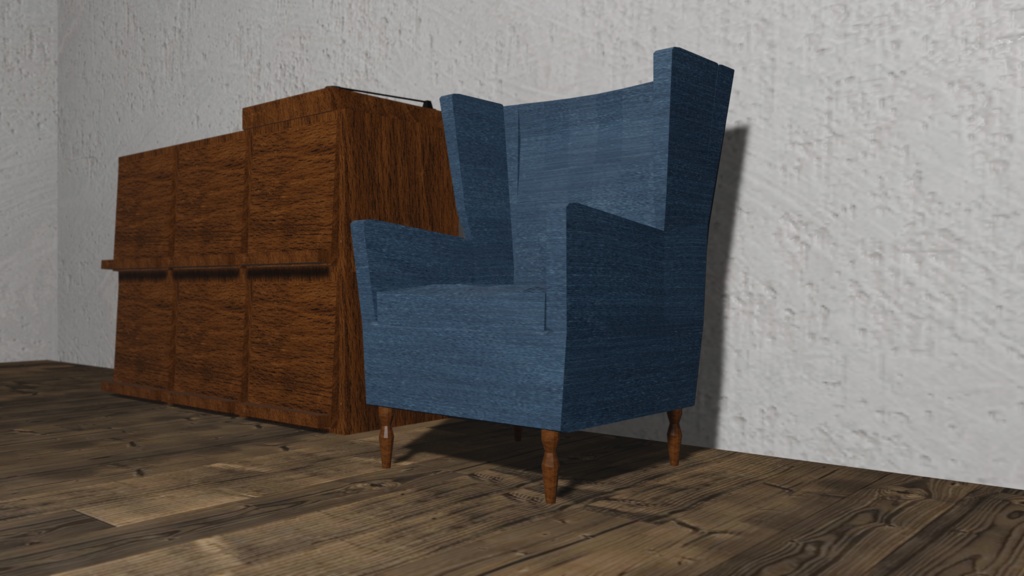 【3Dモデル】ウィングチェア(wing chair)