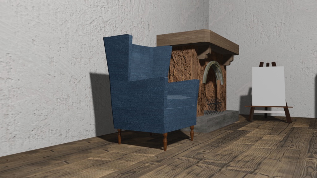 【3Dモデル】ウィングチェア(wing chair)