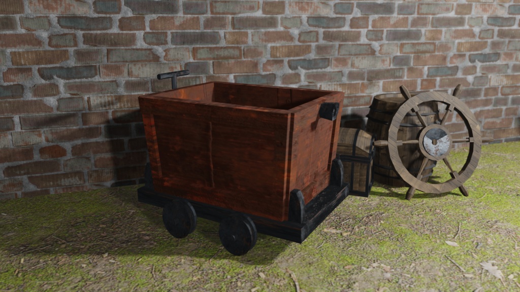 【3Dモデル】トロッコ(trolley)