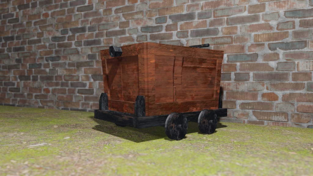 【3Dモデル】トロッコ（trolley）