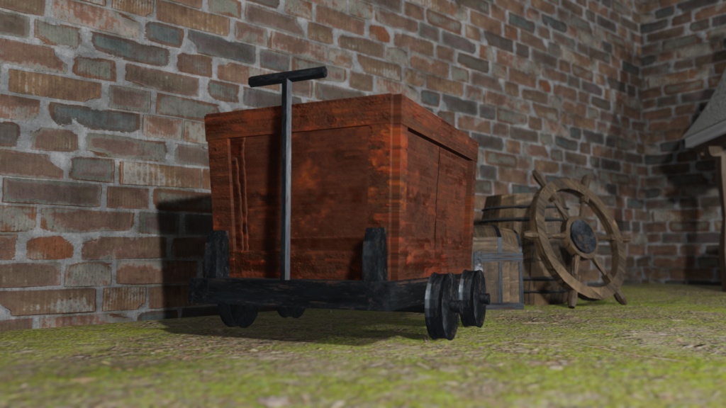 【3Dモデル】トロッコ(trolley)