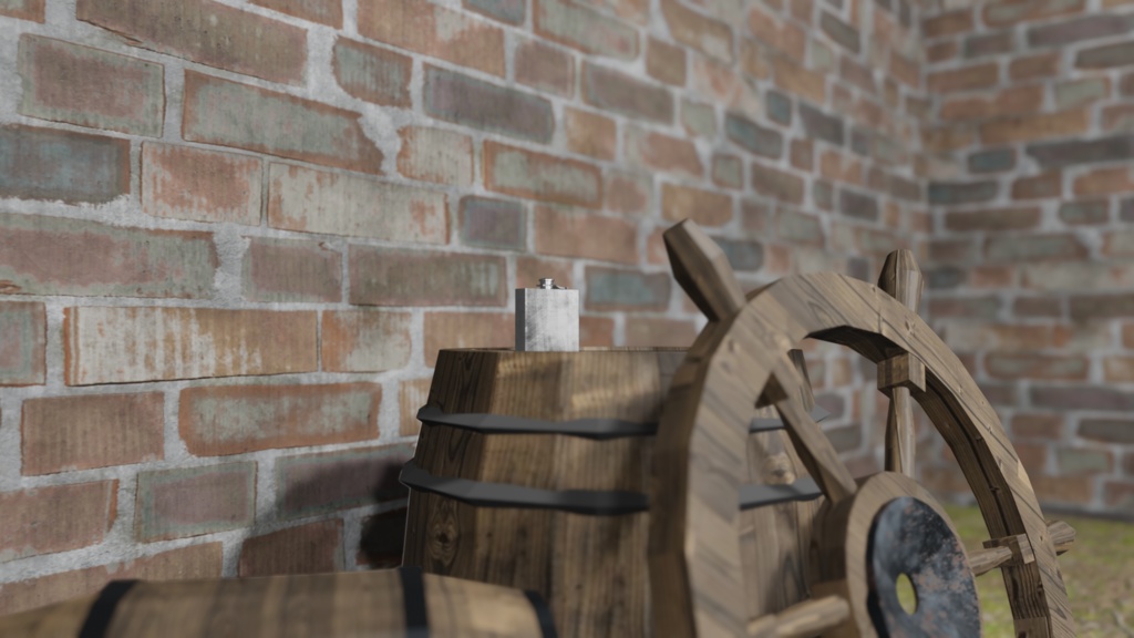 【3Dモデル】スキットル(hip flask)