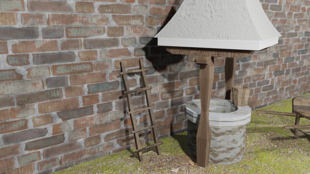 【3Dモデル】木製はしご(wood ladder)