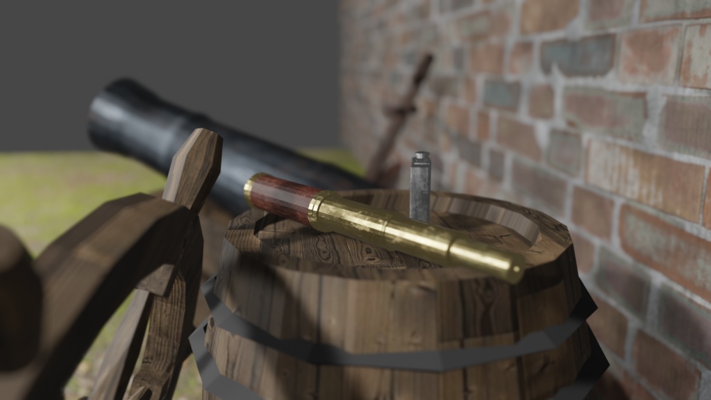 【3Dモデル】海賊望遠鏡(telescope)