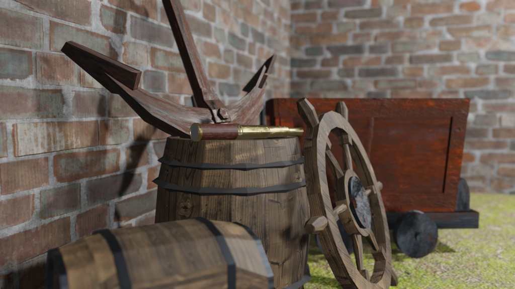 【3Dモデル】海賊望遠鏡(telescope)