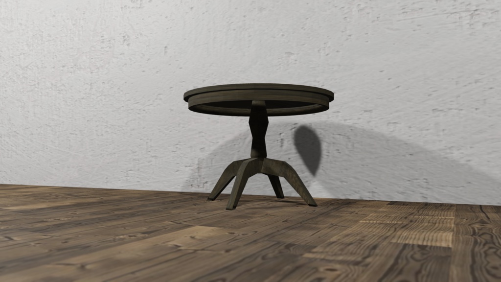【3Dモデル】洋風木製テーブル（western table）