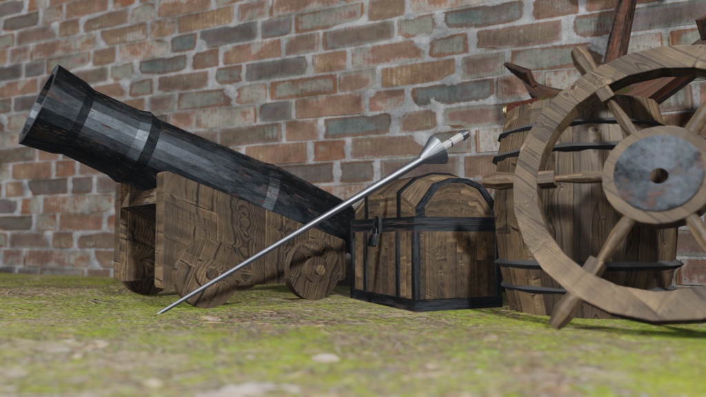 【3Dモデル】西洋槍:ランス(lance)