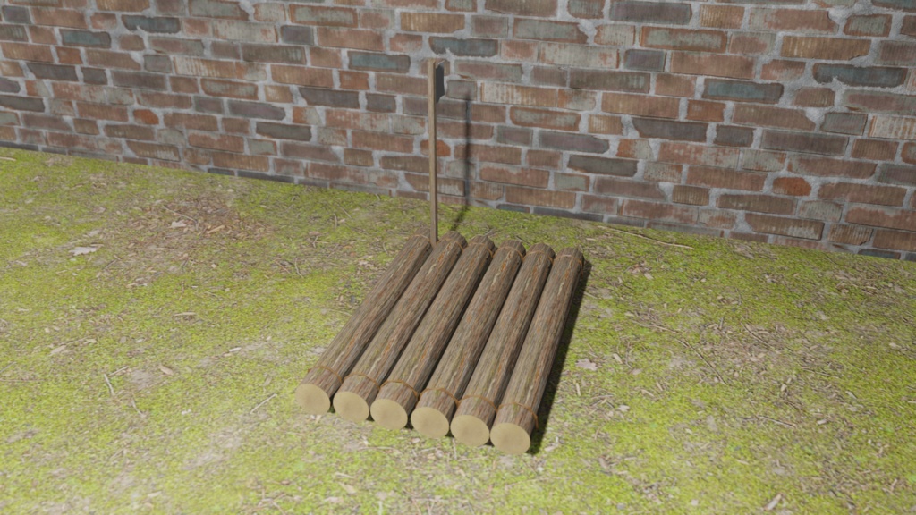 【3Dモデル】いかだ(raft)