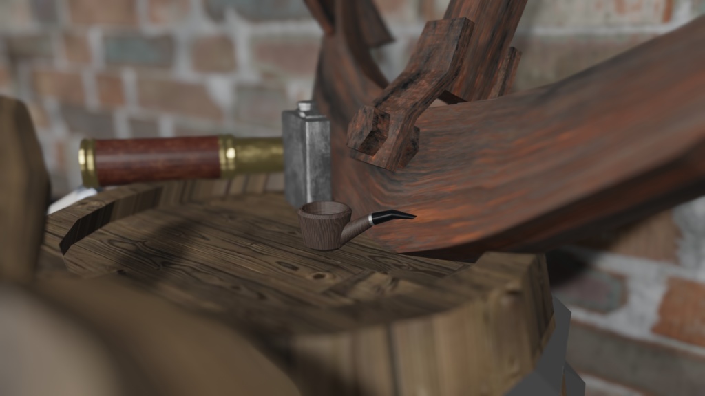 【3Dモデル】パイプ煙草(pipe)