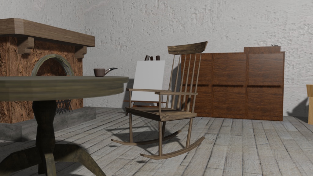 【3Dモデル】ロッキングチェア(rocking chair)