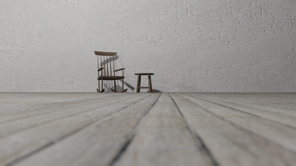 【3Dモデル】木製サイドテーブル(side table)