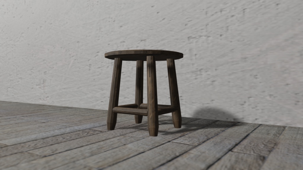 【3Dモデル】木製サイドテーブル(side table)