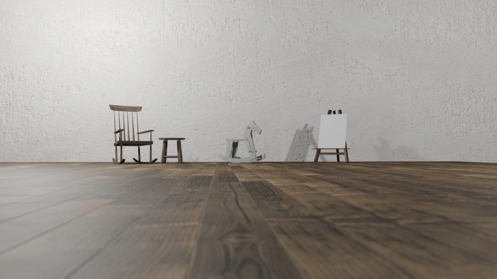 【3Dモデル】木馬ロッキングチェア(horse rocking chair)