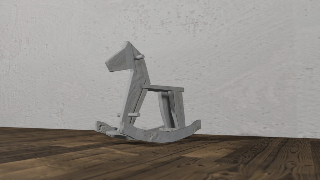 【3Dモデル】木馬ロッキングチェア(horse rocking chair)