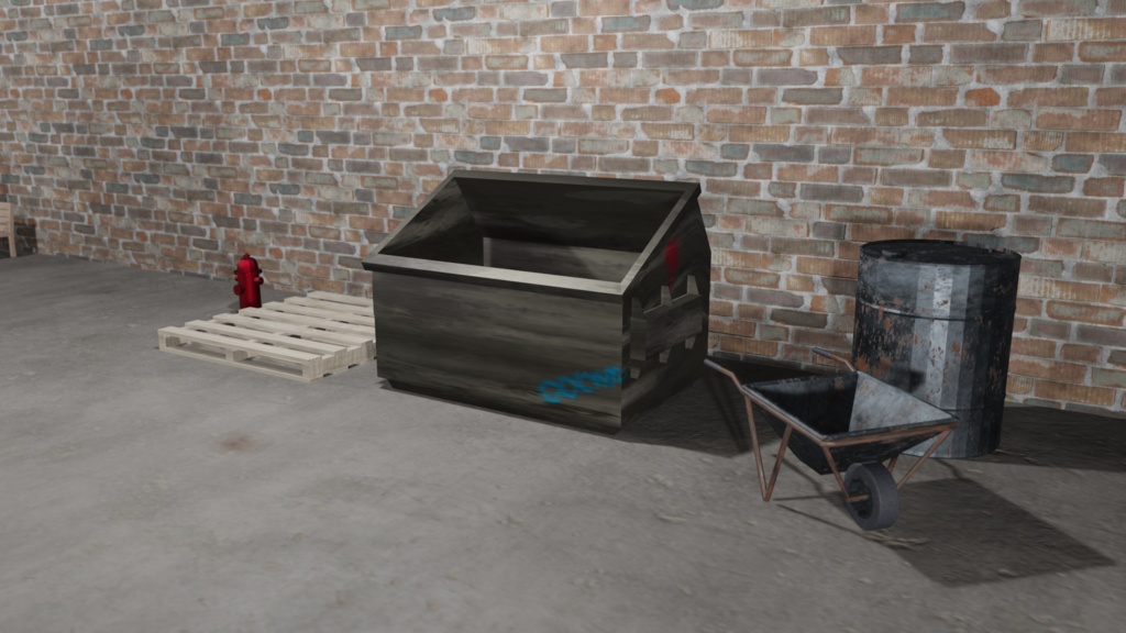 【3Dモデル】大型ゴミ箱(dumpster)