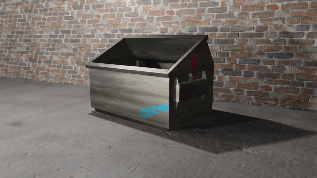 【3Dモデル】大型ゴミ箱（dumpster）