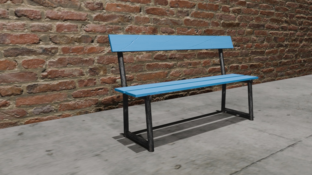 【3Dモデル】プラスチックベンチ(plastic bench)