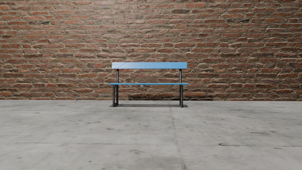 【3Dモデル】プラスチックベンチ(plastic bench)