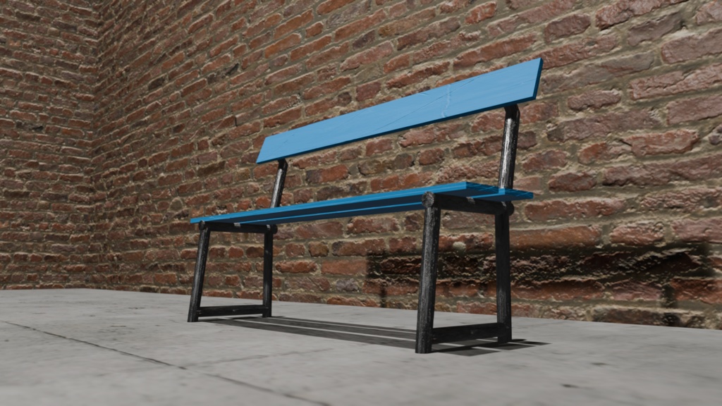 【3Dモデル】プラスチックベンチ（plastic bench）