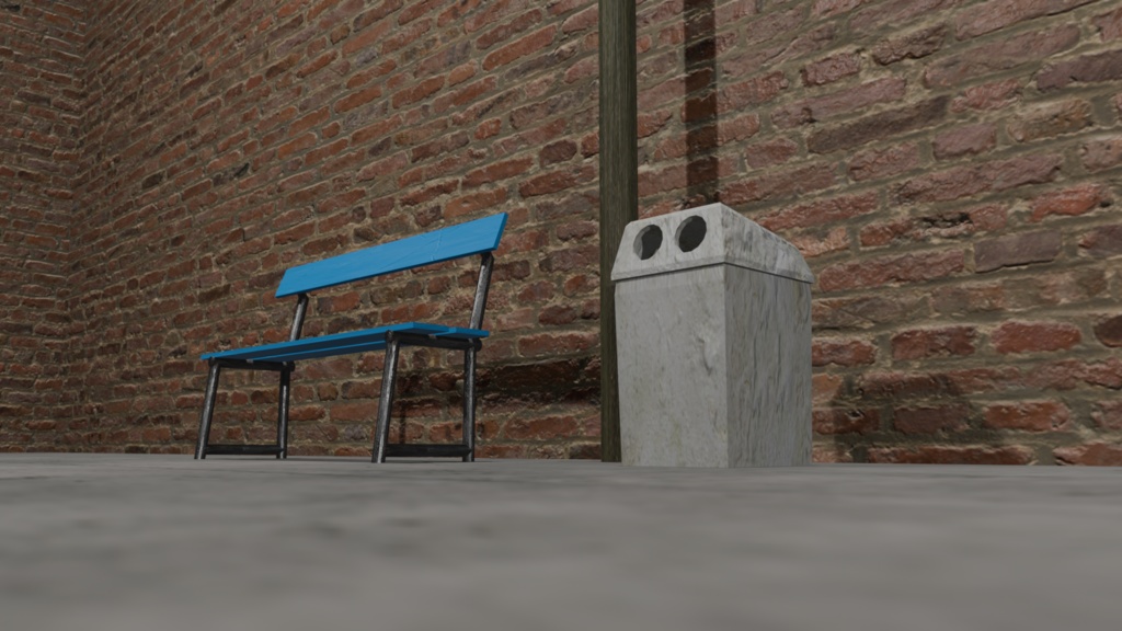 【3Dモデル】自動販売機ゴミ箱(recycling box)