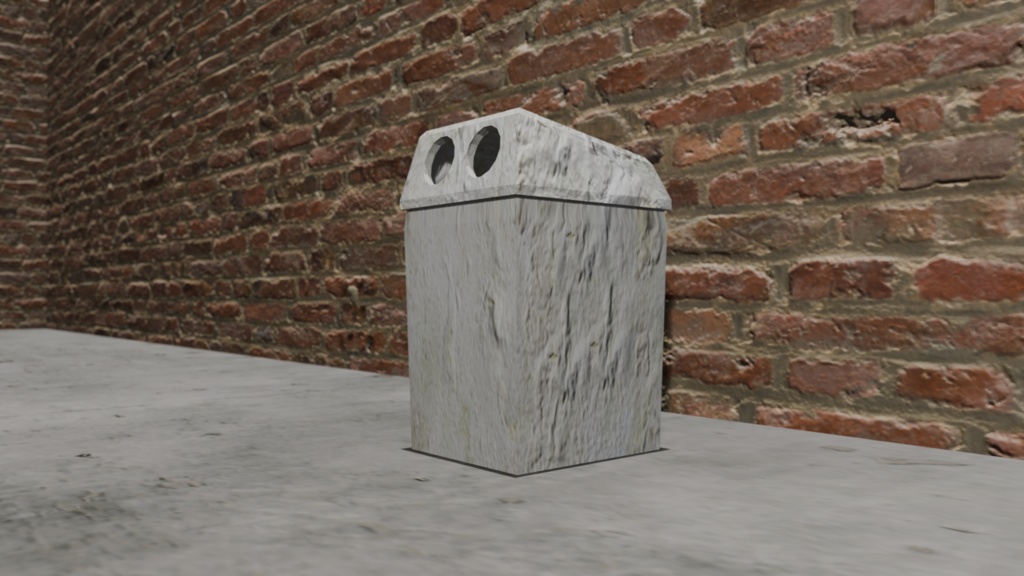 【3Dモデル】自動販売機ゴミ箱(recycling box)