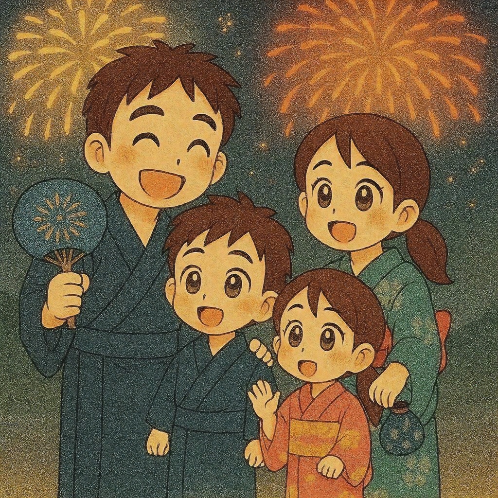 【広告・Web用】仲良し家族の1年間・日本の四季とライフイベントイラストカット素材13枚詰め合わせパック