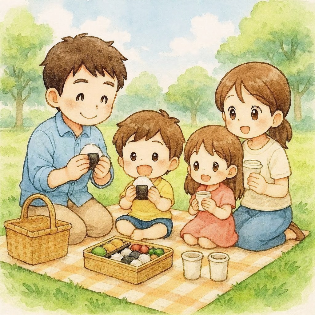 【広告・Web用】仲良し家族の1年間・日本の四季とライフイベントイラストカット素材13枚詰め合わせパック