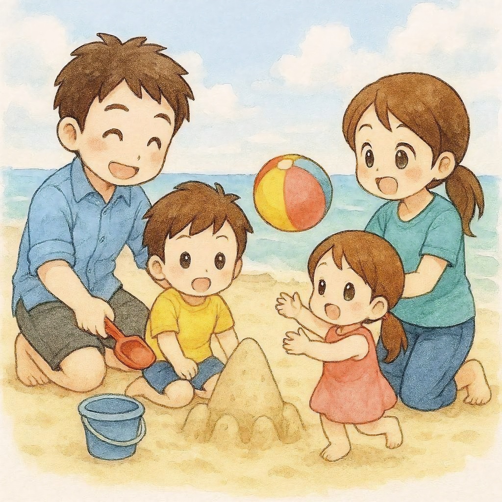 【広告・Web用】仲良し家族の1年間・日本の四季とライフイベントイラストカット素材13枚詰め合わせパック