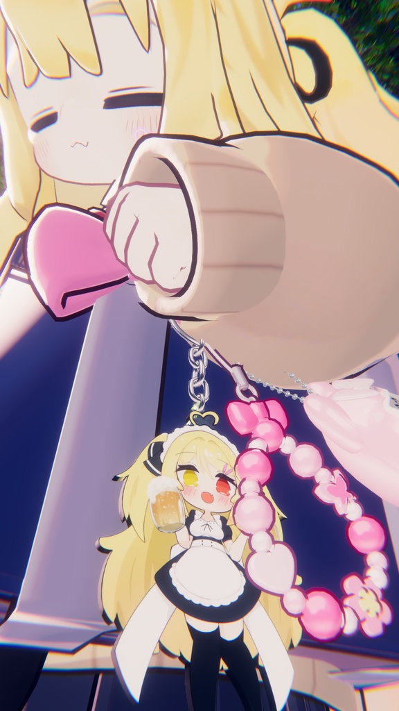 【個人Vtuber】さくら うるな 3Dモデルアクリルキーホルダー【ファンメイド】