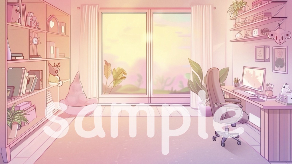 【可愛い配信背景ルームセット(全6種)】