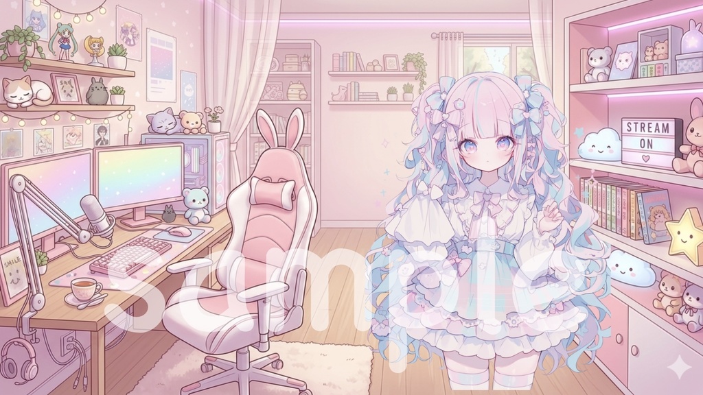 【可愛い配信背景ルームセット(全6種)】