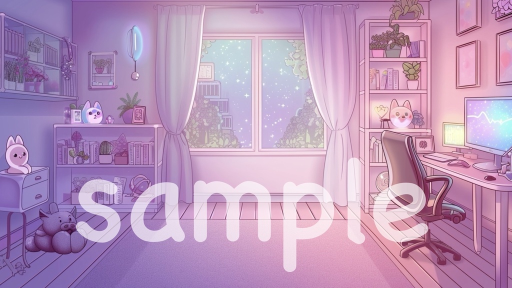 【可愛い配信背景ルームセット(全6種)】