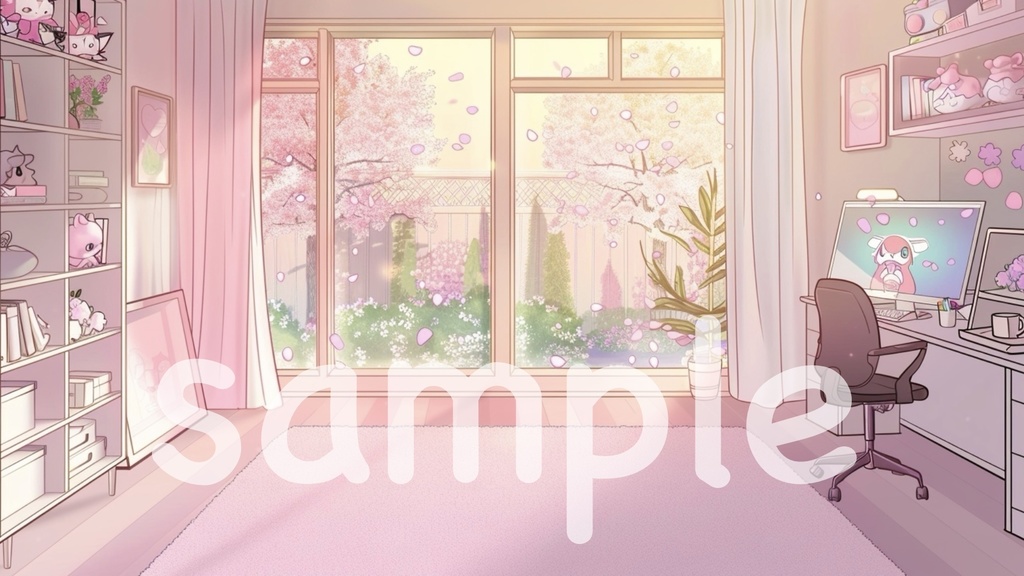 【可愛い配信背景ルームセット(全6種)】