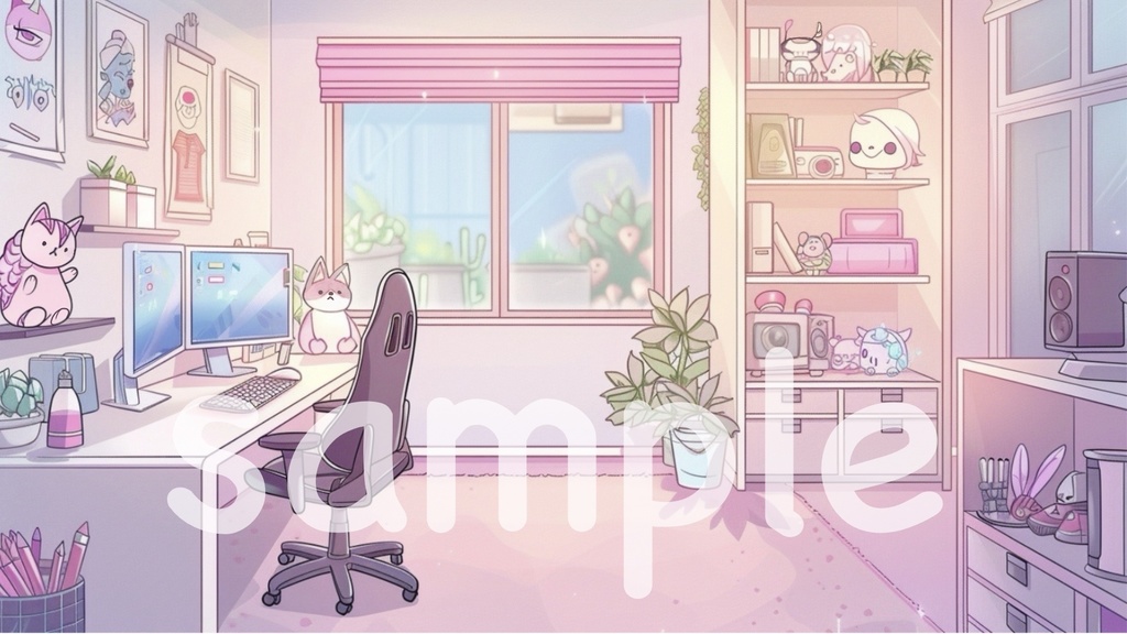 【可愛い配信背景ルームセット(全6種)】