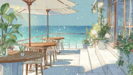 【ループ動画】ナチュラルテラス配信背景6種セット|昼・夜・対応|Vtuber・配信・動画素材