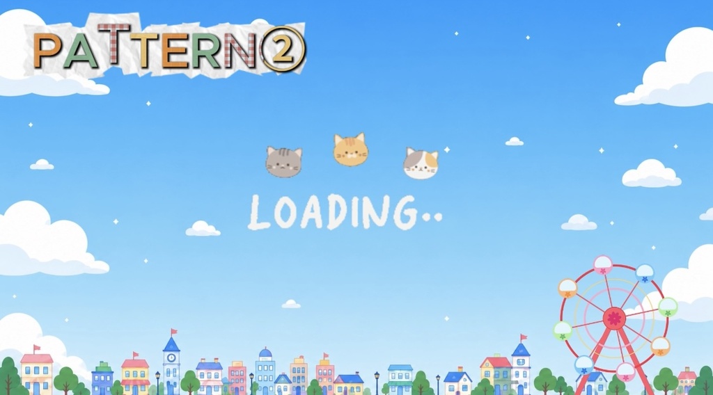 🎡観覧車の待機画面セット【Loading版・猫版|BGM2種付き】