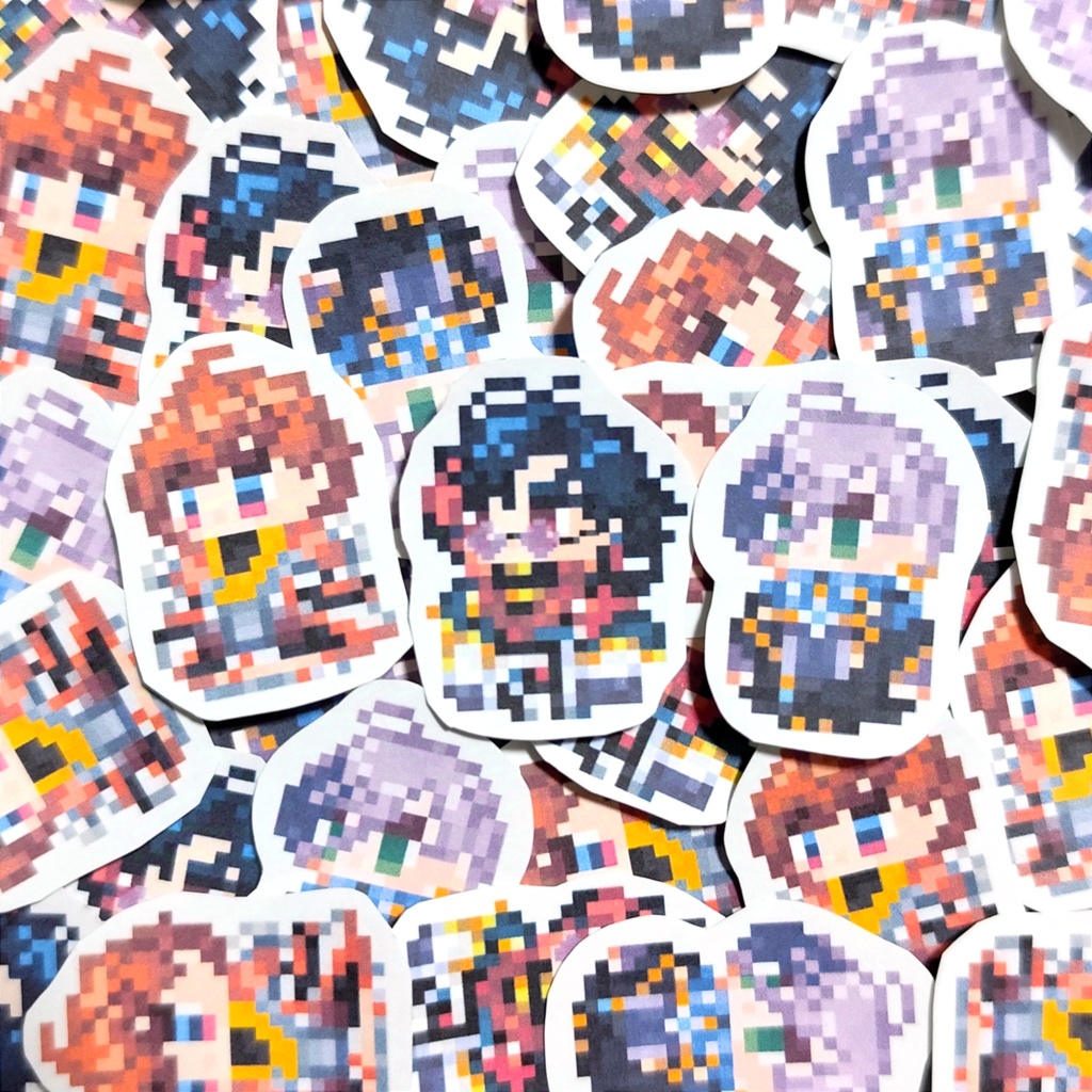 3SKMドット絵フレークシール【非公式】