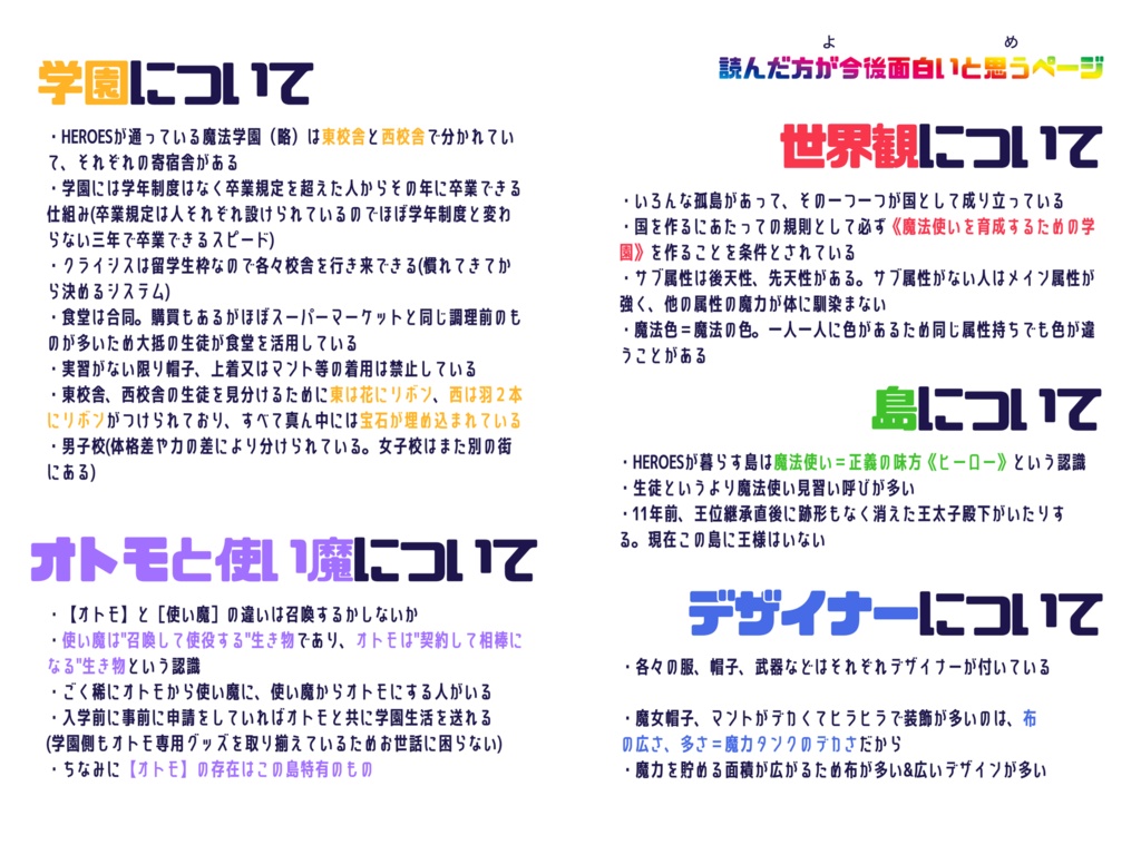 HEROES魔法使いパロディ本【非公式】