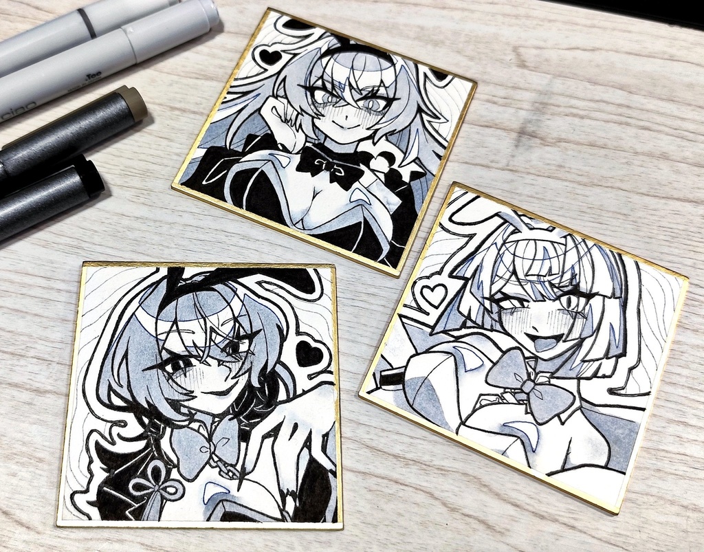 すくりーむモノクロ色紙【非公式】