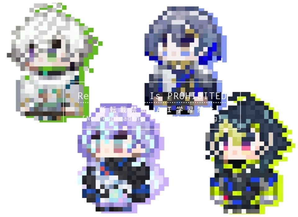 MECHATU-Aドット絵フレークシール