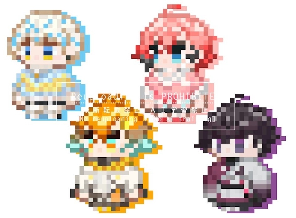 MECHATU-Aドット絵フレークシール