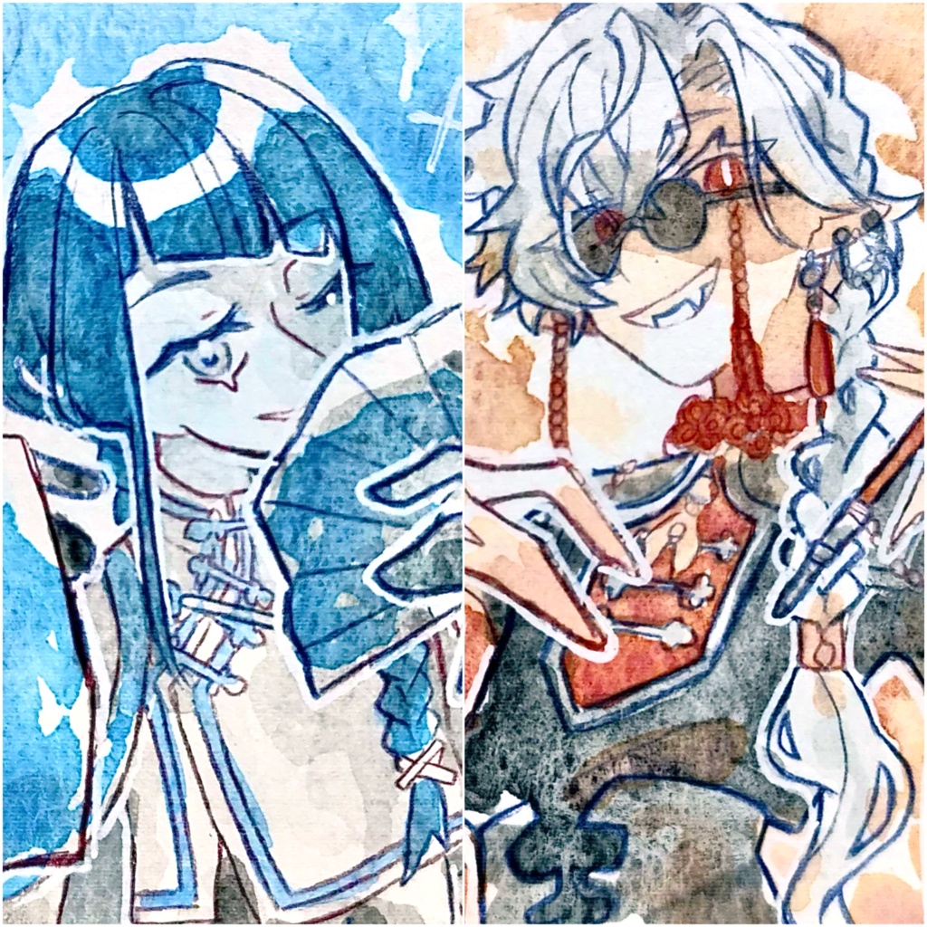 チャイナロアロ兄弟 額縁入り原画【非公式】