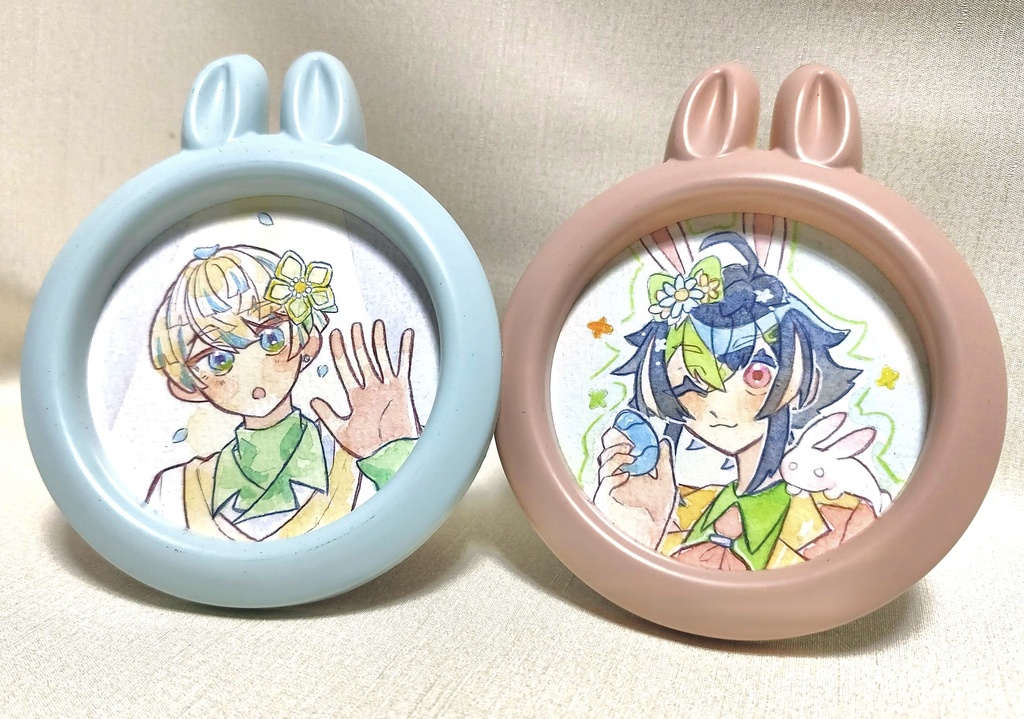 緋八マナ&伊波ライ 額縁入り原画【非公式】