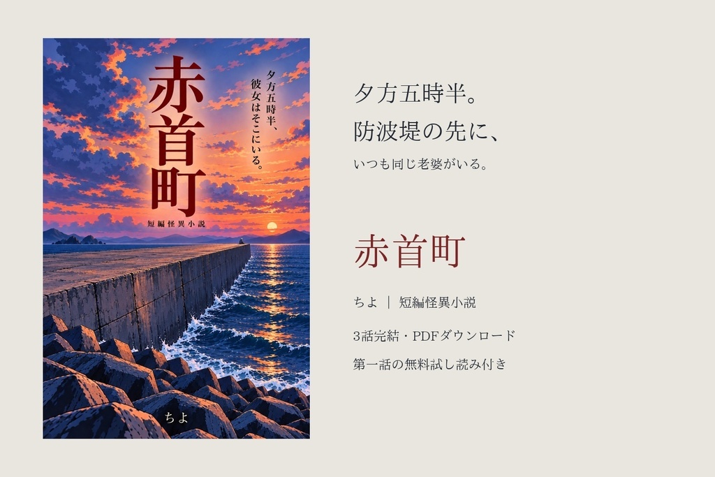 【短編ホラー小説・PDF】赤首町｜全三話収録・ちよ