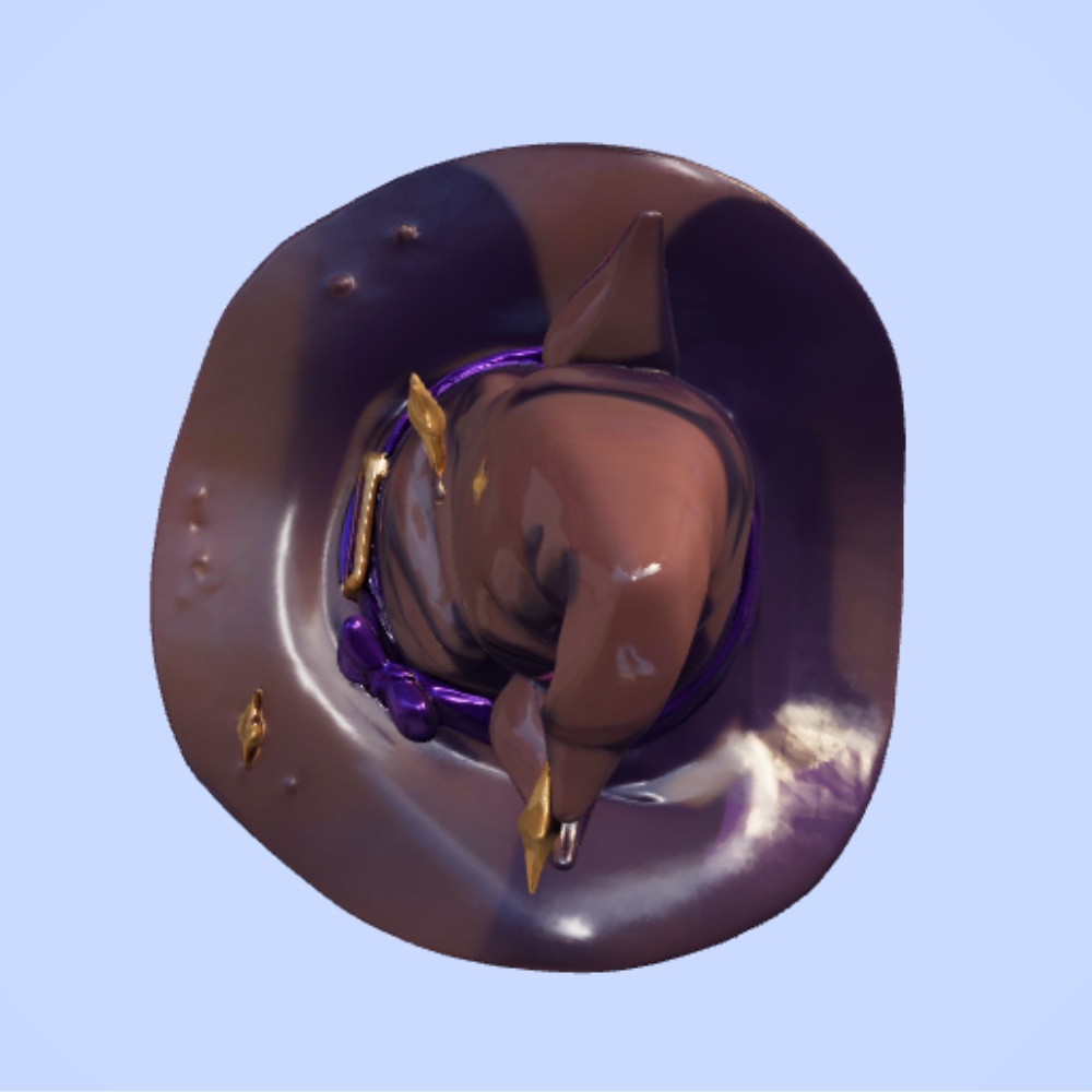 【VRChat想定】猫耳魔女帽子/Cat Ear Witch Hat