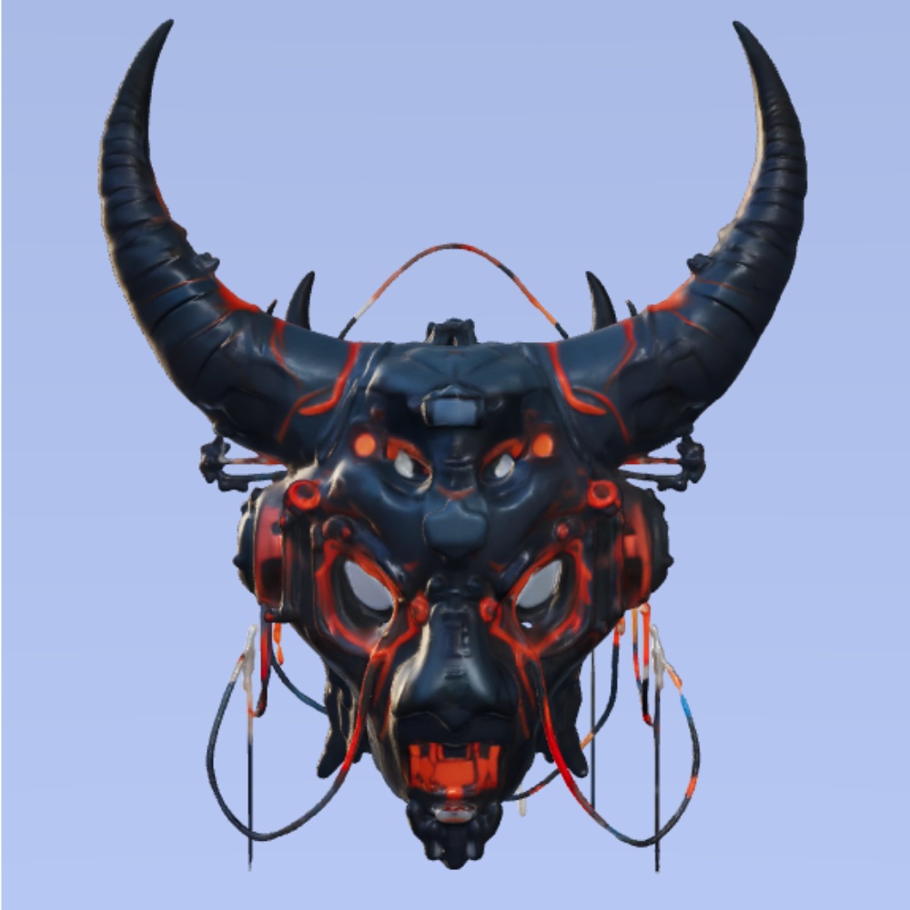 【VRChat想定】悪魔の仮面/devil's mask